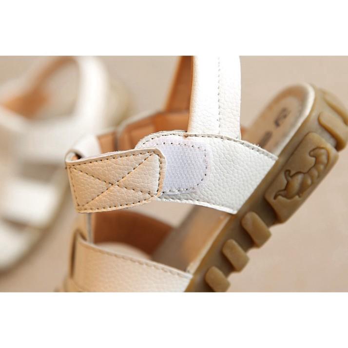 Giày sandal da PU thiết kế hở lỗ chống trượt size lớn 21-36 thời trang đi biển dành cho bé trai từ 2-12 tuổi