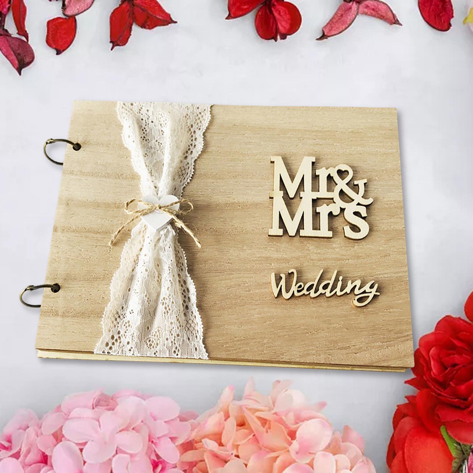 Wood Wedding Guest Book DIY Handmade for Party Wedding Ornaments