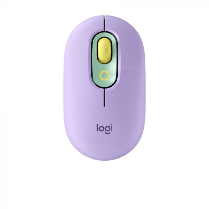 Chuột không dây Logitech Pop Mouse màu tím-Hàng chính hãng