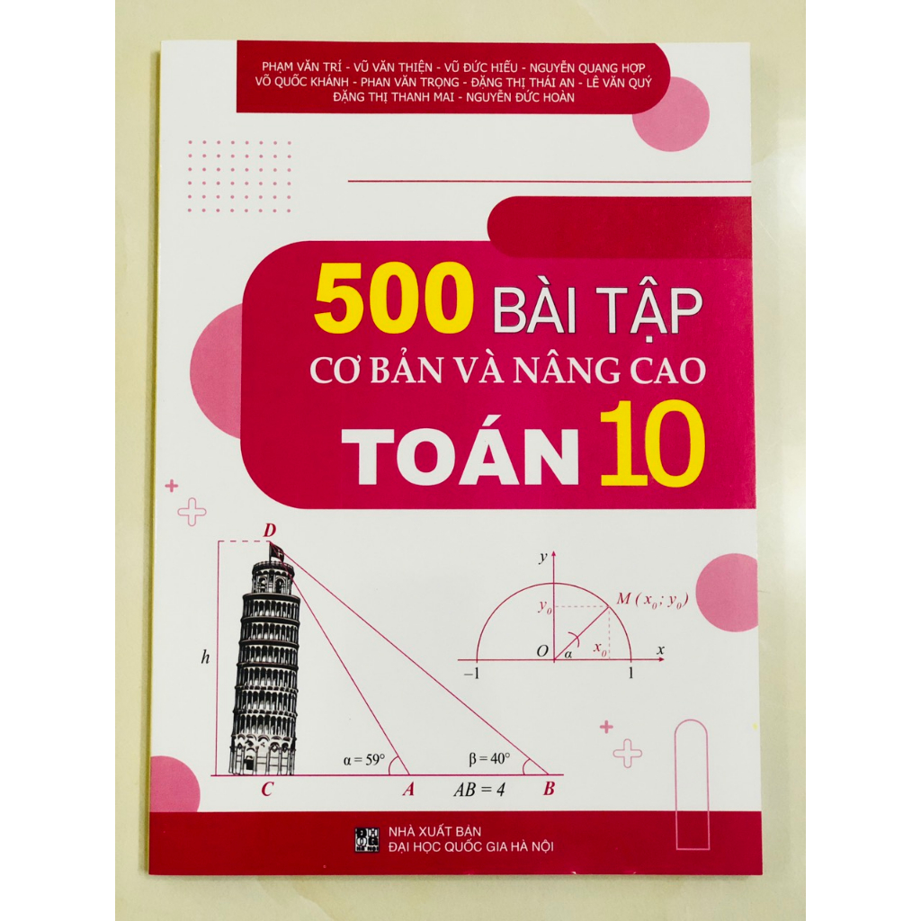 Hình ảnh Sách - 500 bài tập cơ bản và nâng cao toán 10 (BT)