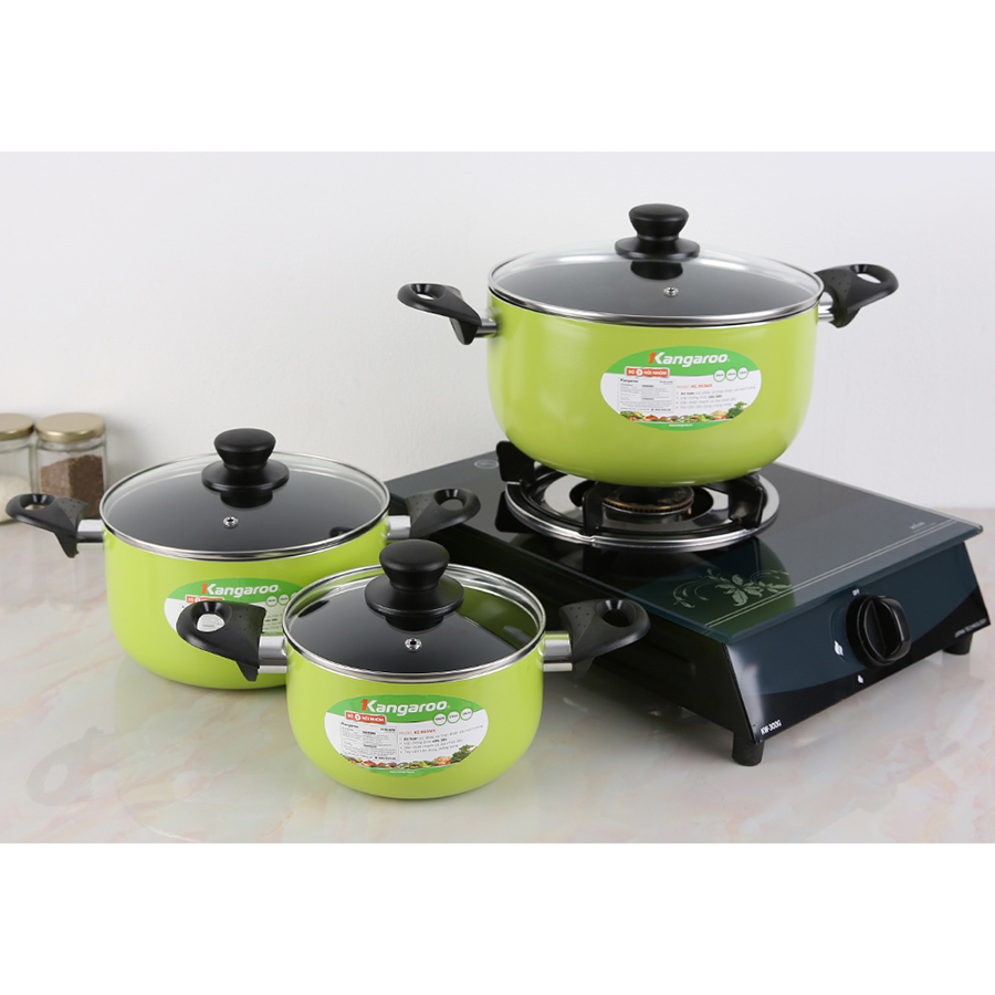 Bộ nồi nhôm Kangaroo không đáy từ - KG993MX