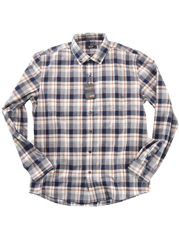 Áo Sơ Mi Nam SAP Raised Navy Big Check Shirt MNYS20W10 - SIZE 110/115