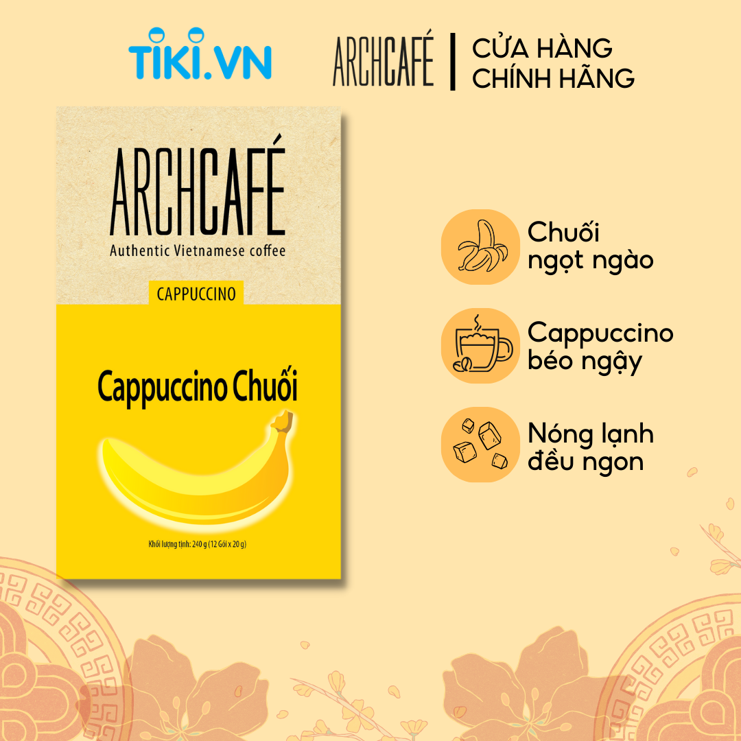 Cà phê Cappuccino Chuối - Cafe hoà tan Archcafé