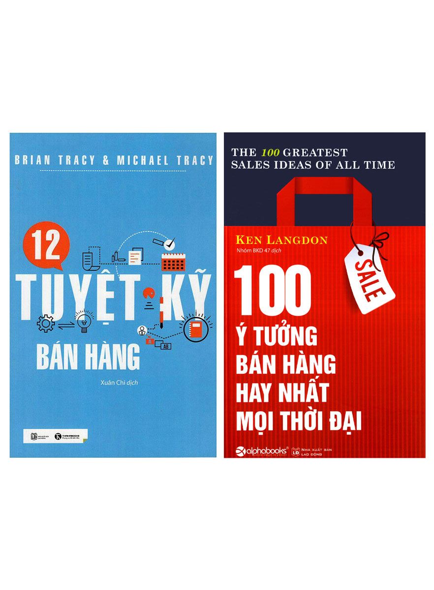 Combo 12 Tuyệt Kỹ Bán Hàng + 100 Ý Tưởng Bán Hàng Hay Nhất Mọi Thời Đại (2 Cuốn)_THA