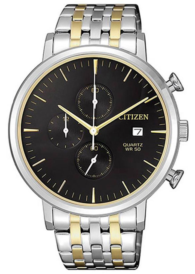 Đồng Hồ Nam Citizen Dây Thép Không Gỉ AN3614-54E - Mặt Đen