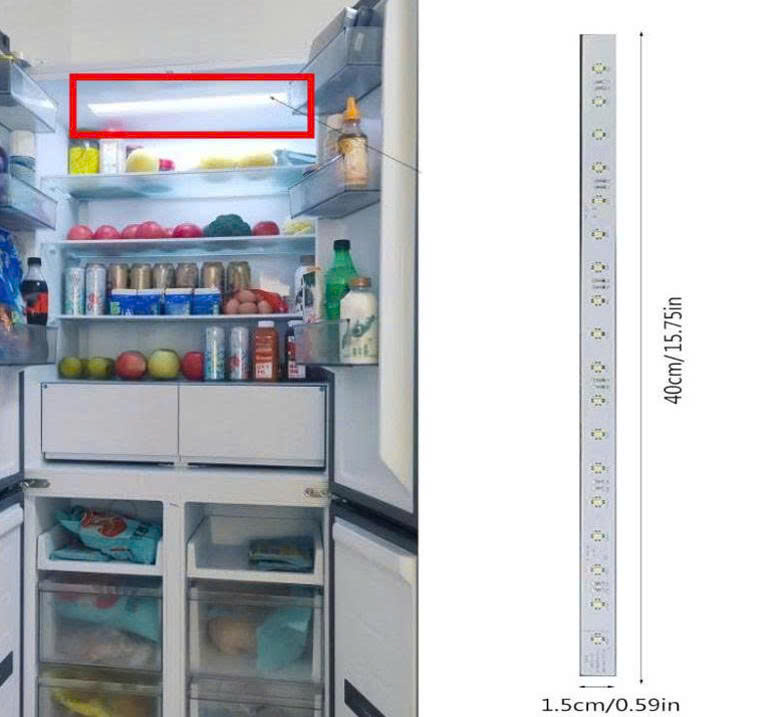 MẠCH ĐÈN LED NGĂN MÁT TỦ LẠNH TOSHIBA GR-RF681WI/680WI/669WI/670WI/605WI/610WE – HÀNG CHÍNH HÃNG