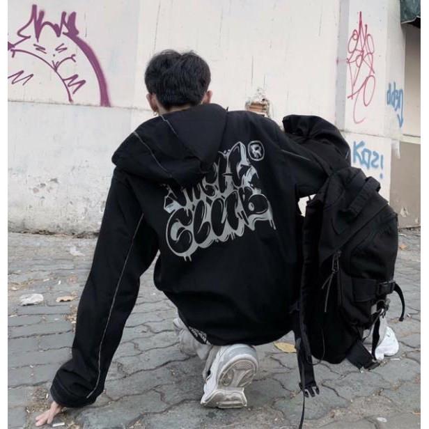 Áo khoác dù unisex form rộng Club nam nữ thời trang kim gia