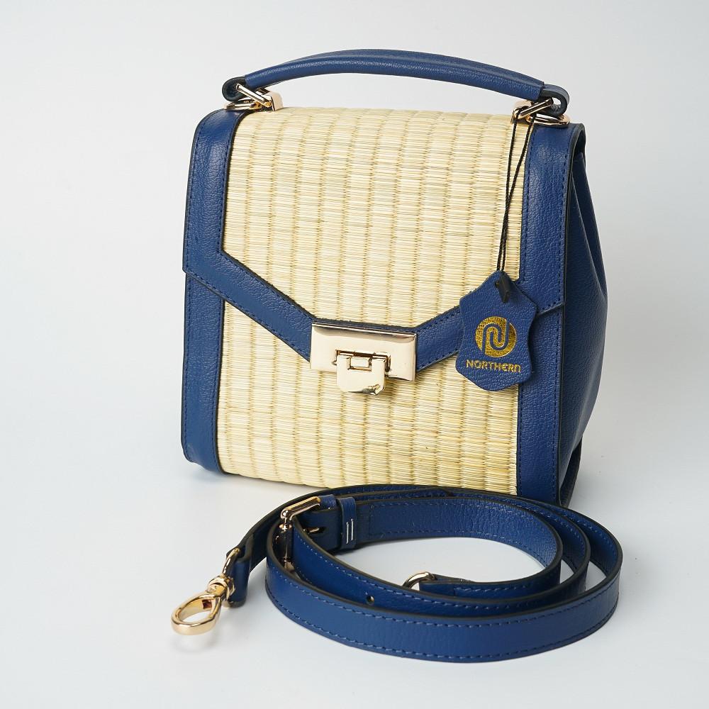Túi cói thời trang màu xanh dương NORD110