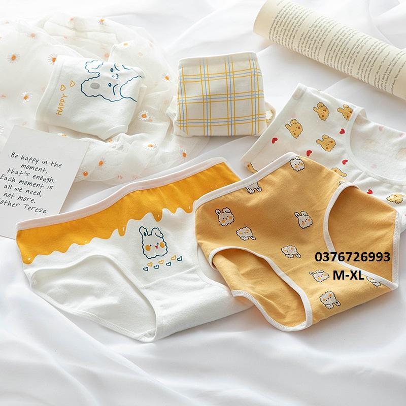 Quần Lót Nữ Cotton Hình Thỏ Ngang Eo Thời Trang . Hàng Loại Đẹp.