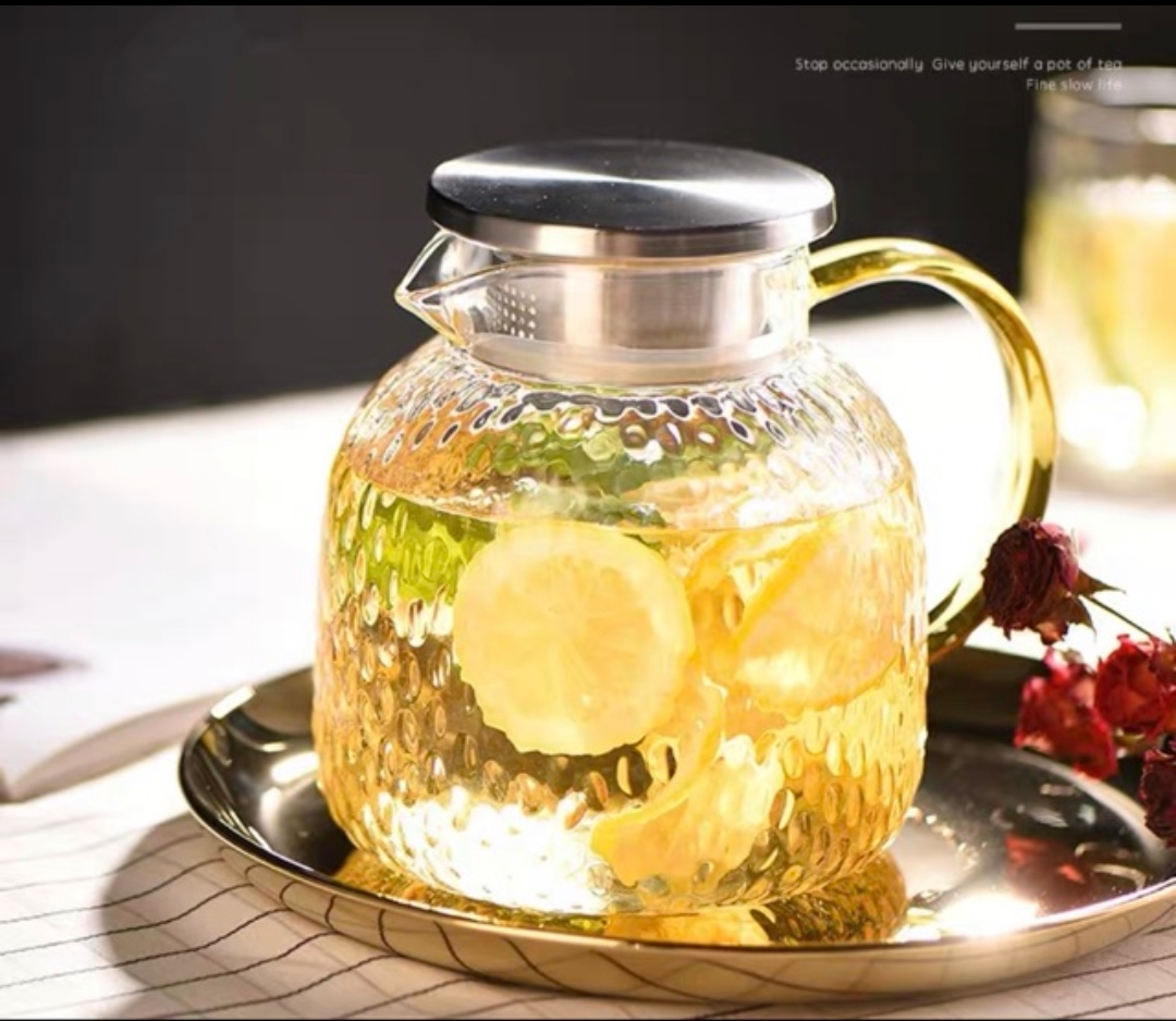 BÌNH THỦY TINH CHỊU NHIỆT HỌA TIẾT DÂY LÁ SẦN DUNG TÍCH 1,3L