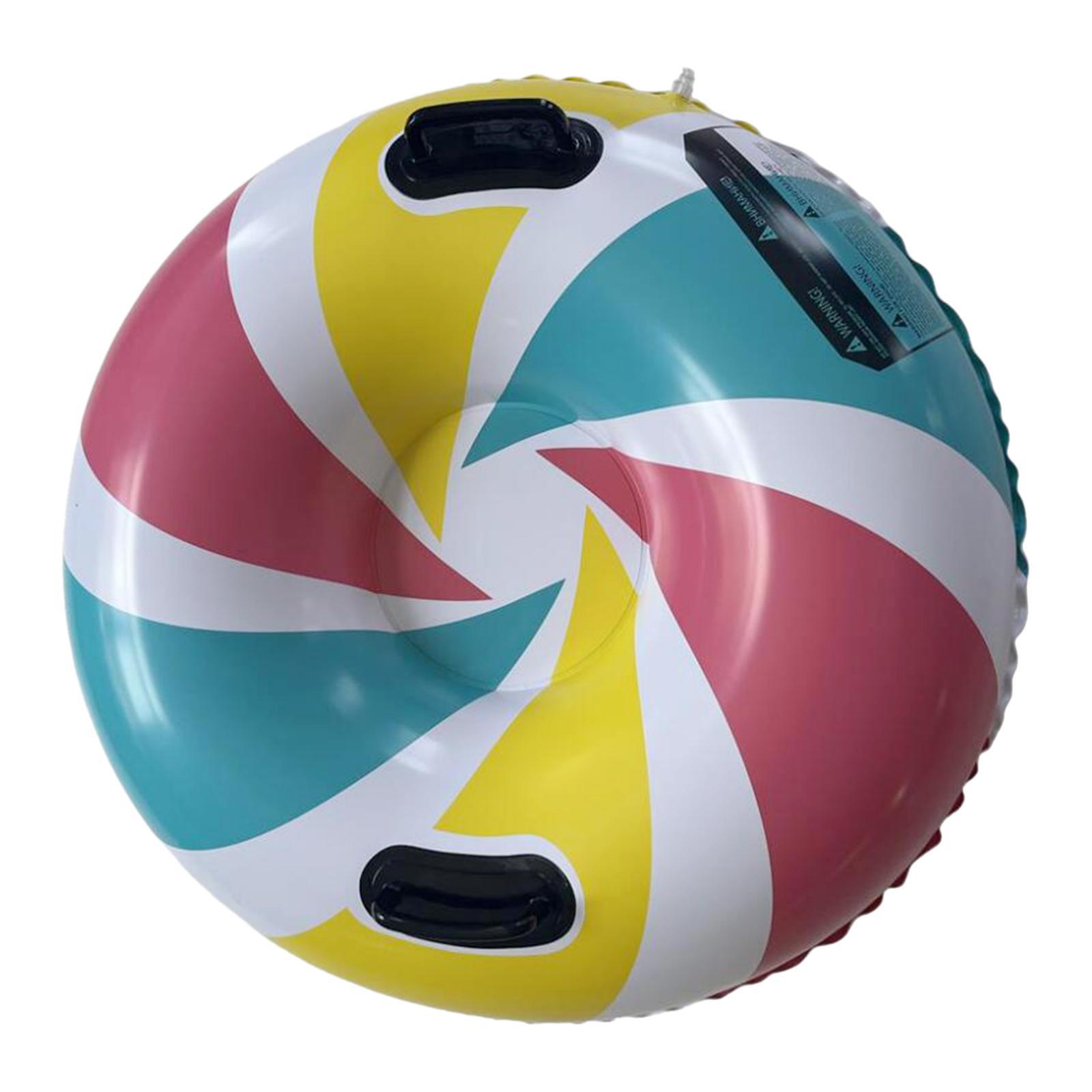 Heavy Duty Winter Snow Tube Easy to Carry Sledge 91cm Snow Toys Sleigh Tube Inflatable Sled for Backyard Children Outdoor Skiing Sports