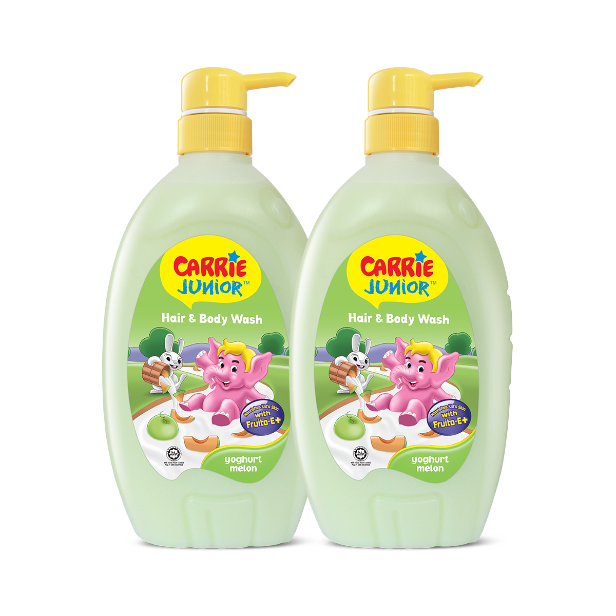 Combo 2 chai Sữa Tắm Gội cho bé Carrie Junior Yoghurt Hương Dưa Lưới Melon (700g/chai)