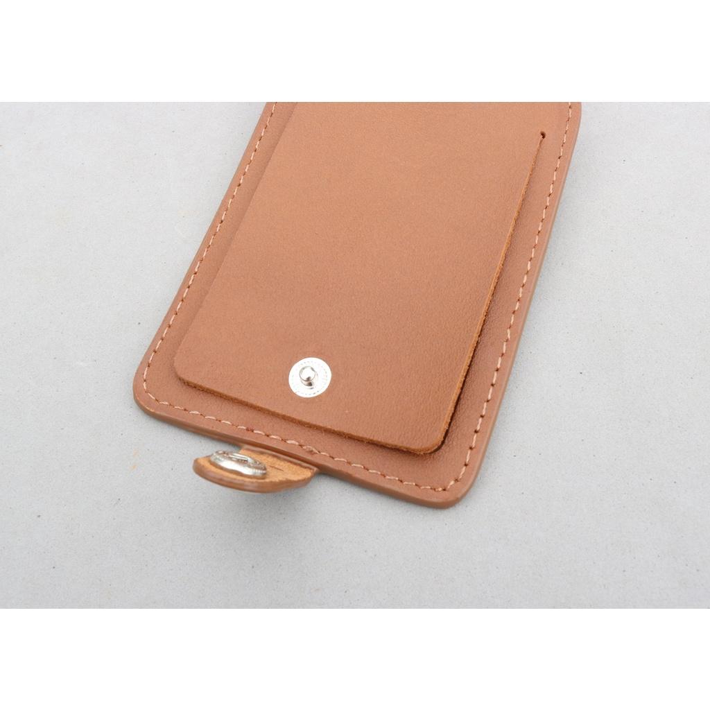 Thẻ Treo Hành Lí/ Luggage Tag Da Bò Có Dây Gài Có Nút Bóp GIPSY