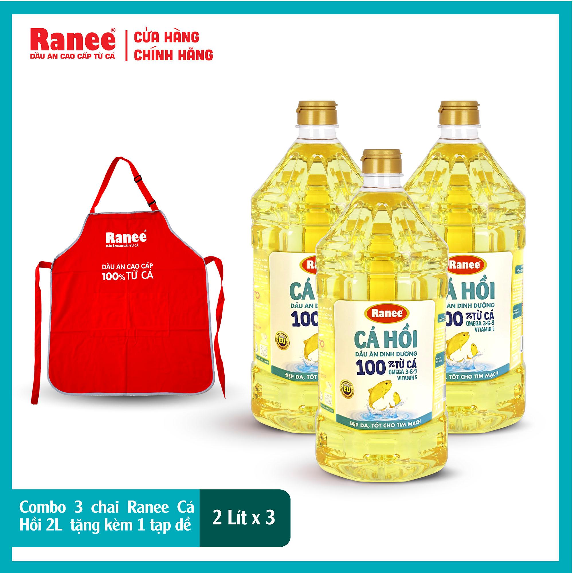 Combo 6 chai Ranee CÁ HỒI 1 lít tặng (1 lít x 6 chai)
