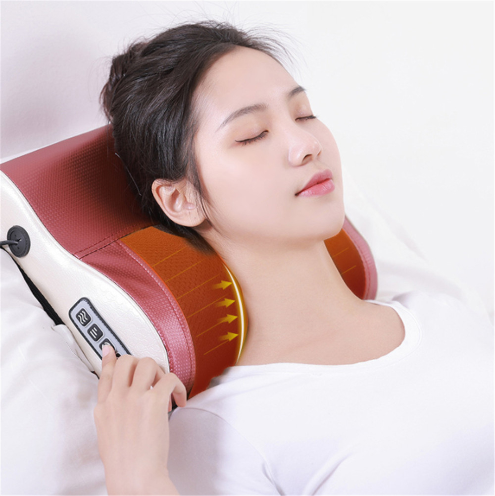 Gối Massage Vai, Cổ, Gáy Cột Sống 12 Bi Đa Chức Năng 24W