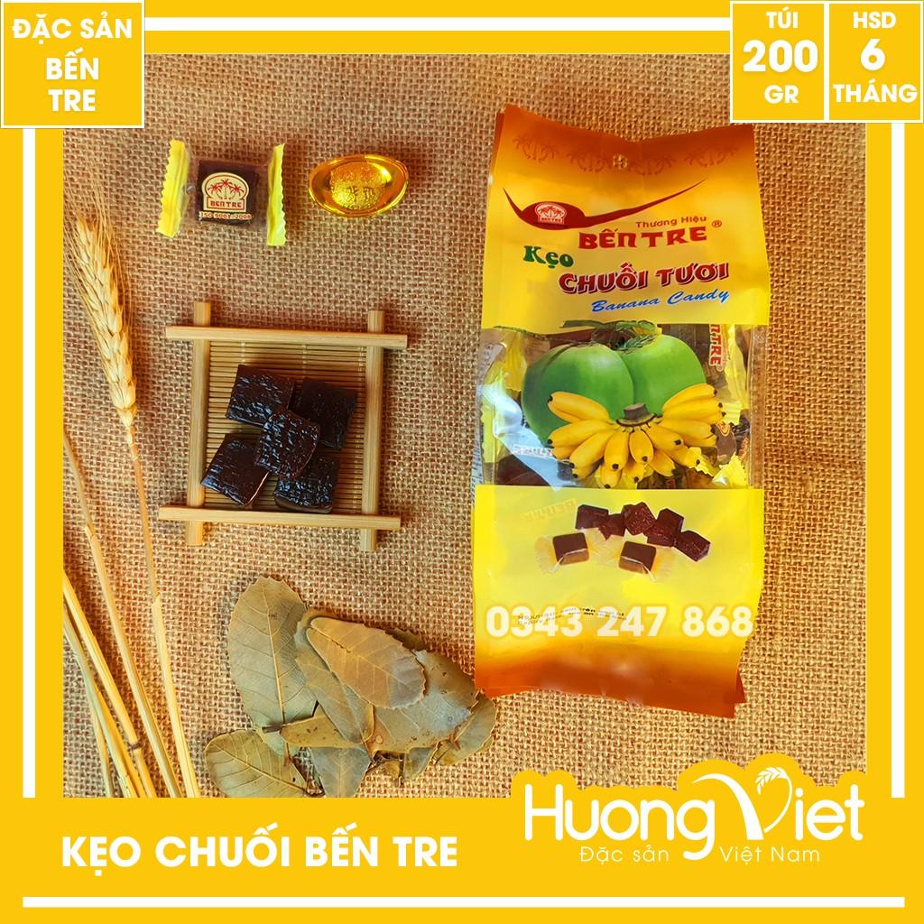 Đặc Sản Bến Tre - Combo 2 Bịch Kẹo Chuối Tươi Bến Tre, Kéo Chuối Miền Tây Túi 200G