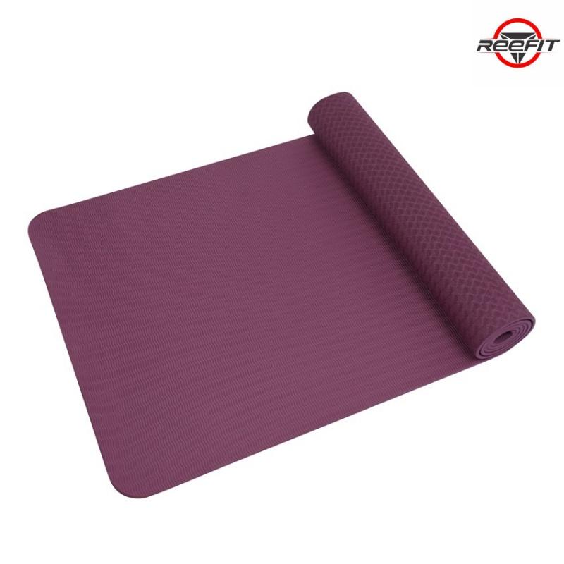 Thảm tập Yoga Eco 6mm 2 lớp TPE màu tím (kèm túi)