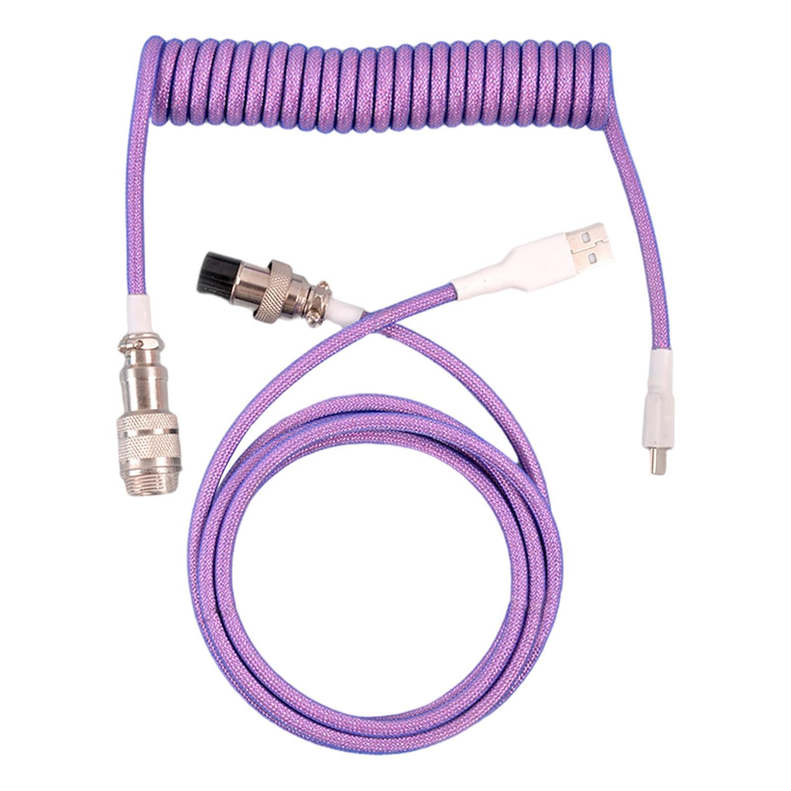 USB Type C Cable Charging Type C to USB Split Cable with Metal Connector for Mechanical Keyboard