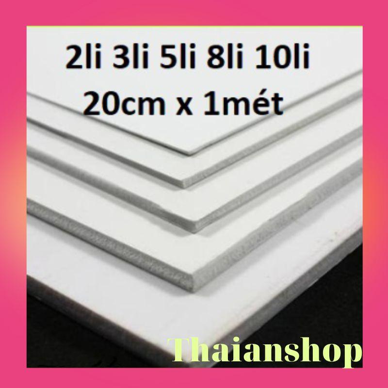 (EM RẺ) Bìa mô hình - 2mm 3mm 5mm 8mm 10mm 20x100 cm (Bìa làm handmade, Formex 2li 3li 5li 8li 10li, Fomex , Fomic 5ly)