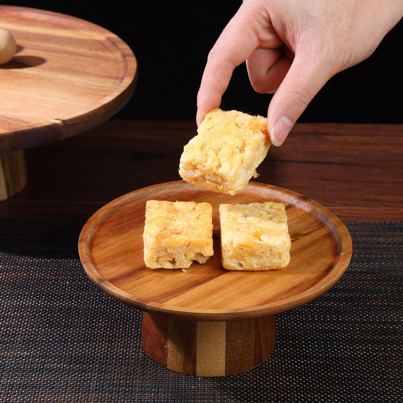 2x Wooden Pedestal Dessert Table High Tray Cake Stand Holders cake Display