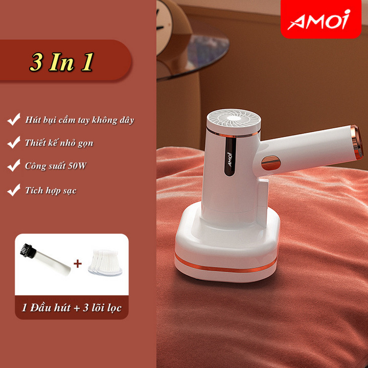 Máy hút bụi giường nệm, sofa Amoi ZG-CM05 không dây 3in1 + Hỗ trợ kèm - Home and Garden