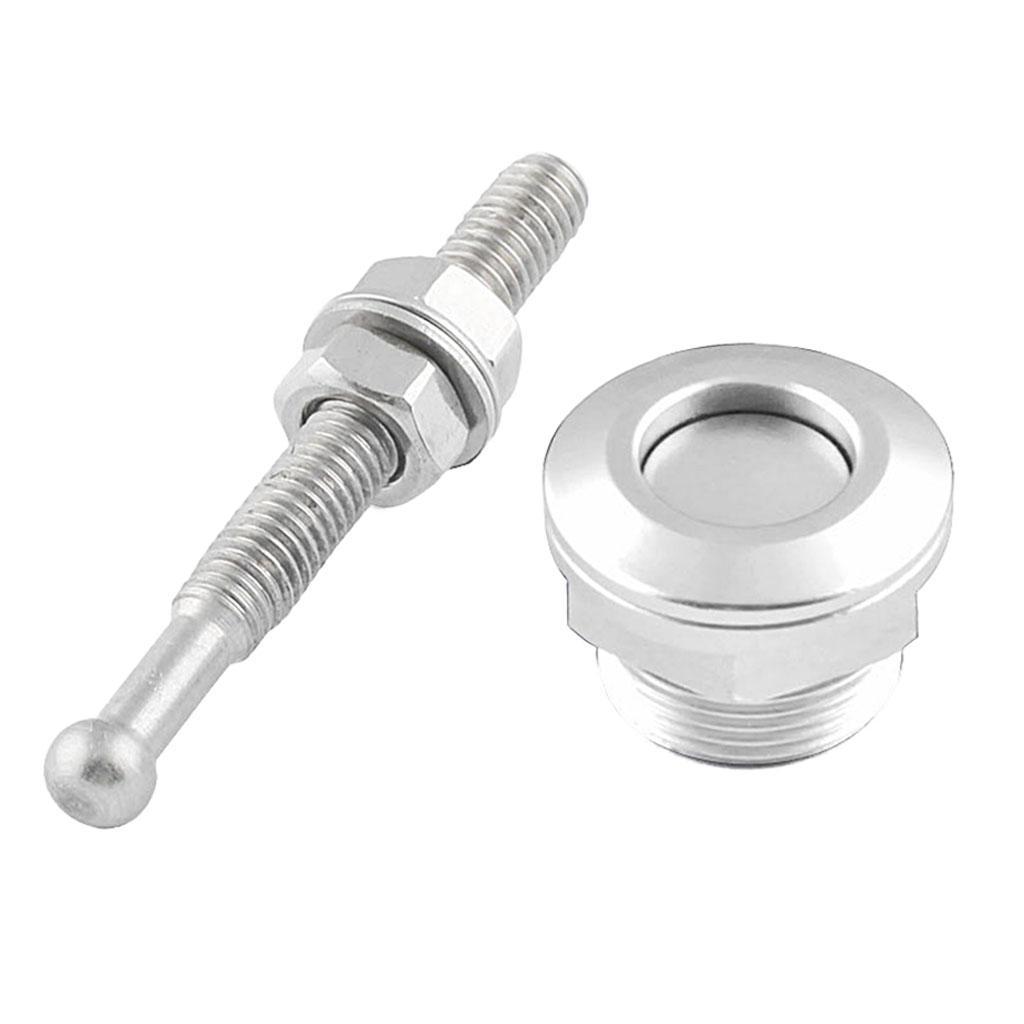 10pcs Bonnet Hood Pins Lock Kit 7/8" Push Button Quick Release Latch Silver