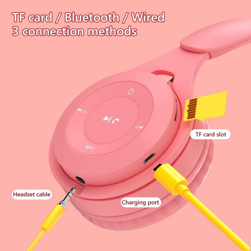 Tai Nghe PULIERDE Y08 Bluebooth 5.0 Chụp Tai Âm Thanh HiFI Có Mic
