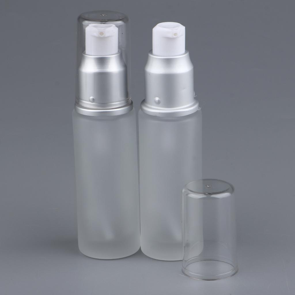 4Pcs Travel Empty Lotion Glass Bottle Cosmetics Storage Containers Dispenser