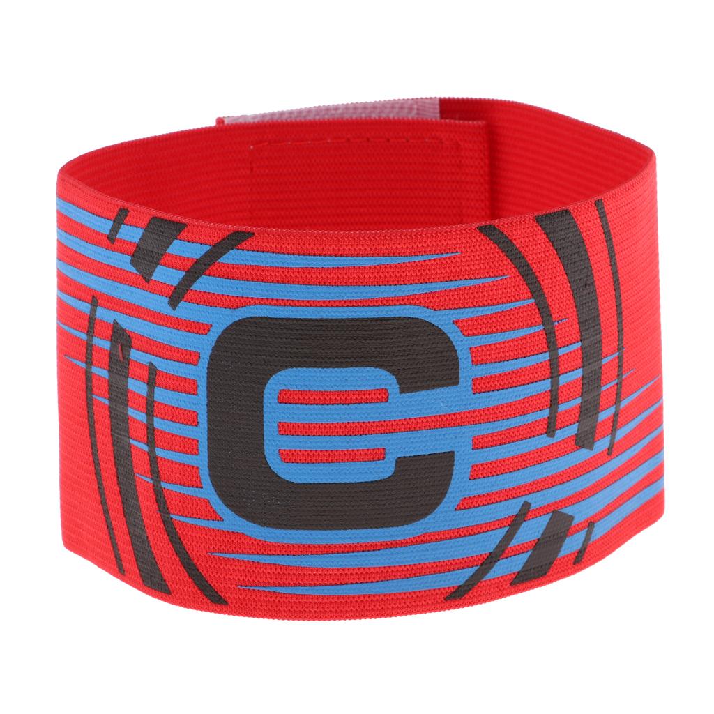 Captain Armband Football Sports Adjustable Arm Bands Red