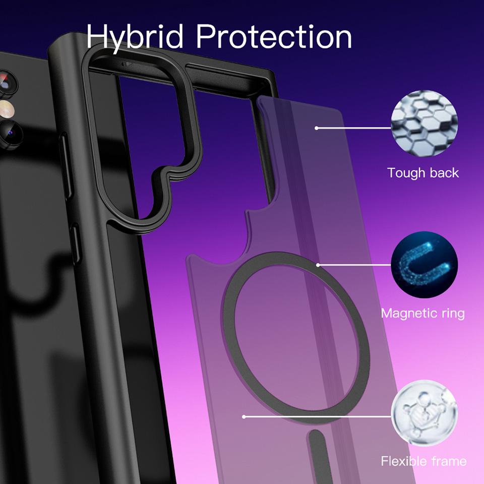 Ốp lưng chống sốc cho Samsung Galaxy S23 Ultra hỗ trợ sạc từ tính hiệu Likgus PC Ultra-thin Frosted Magnetic Case