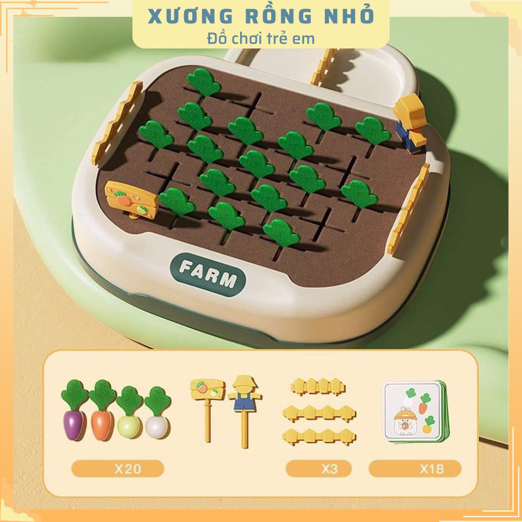 Đồ chơi Nông trại Montessori Trò chơi thu hoạch cà rốt Xương Rồng Nhỏ