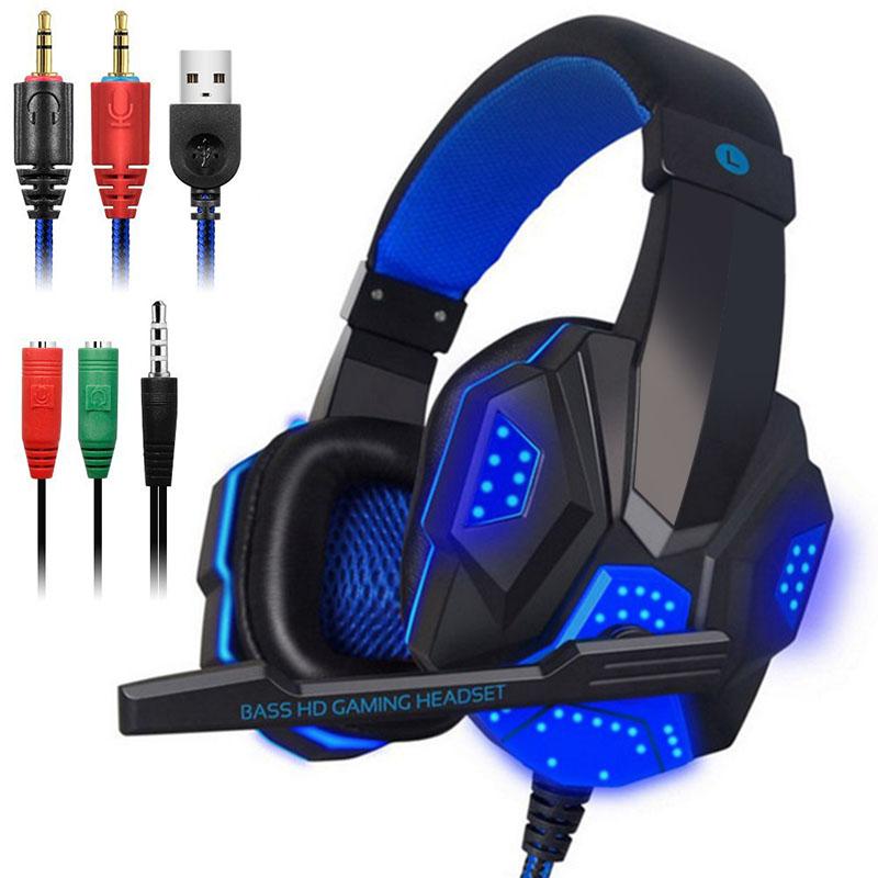 Lớn Chơi Game Thoáng Mát Tai Nghe Nhét Tai Cô Lập Tiếng Ồn Tai Nghe Usb Stereo Kèm Micro Cho Máy Tính PC Laptop Game Thủ Skype