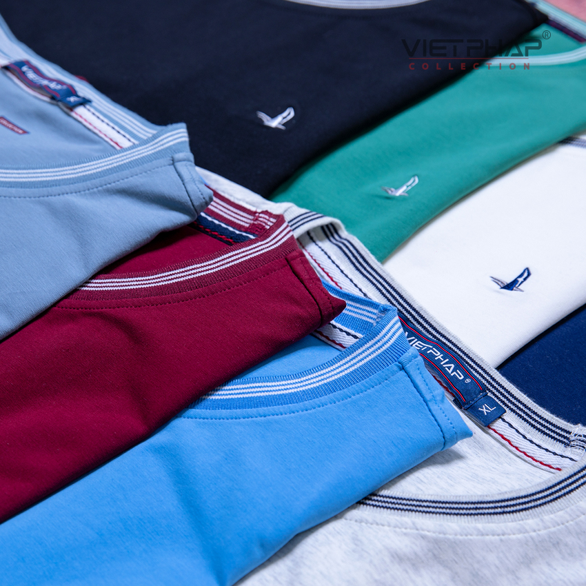 Áo Thun T-Shirt Nam Cao Cấp VIỆT PHÁP /  Chất liệu cotton 4 chiều, co dãn và thấm hút mồ hôi  9903