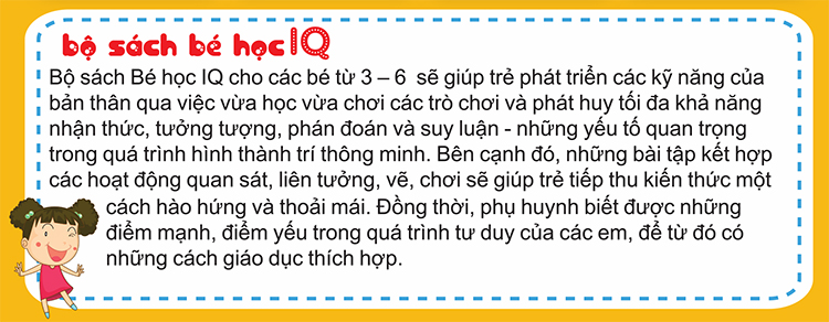 Bé Học IQ - Phát Triển Trí Tuệ Cho Bé (Bộ Túi 8 Cuốn )