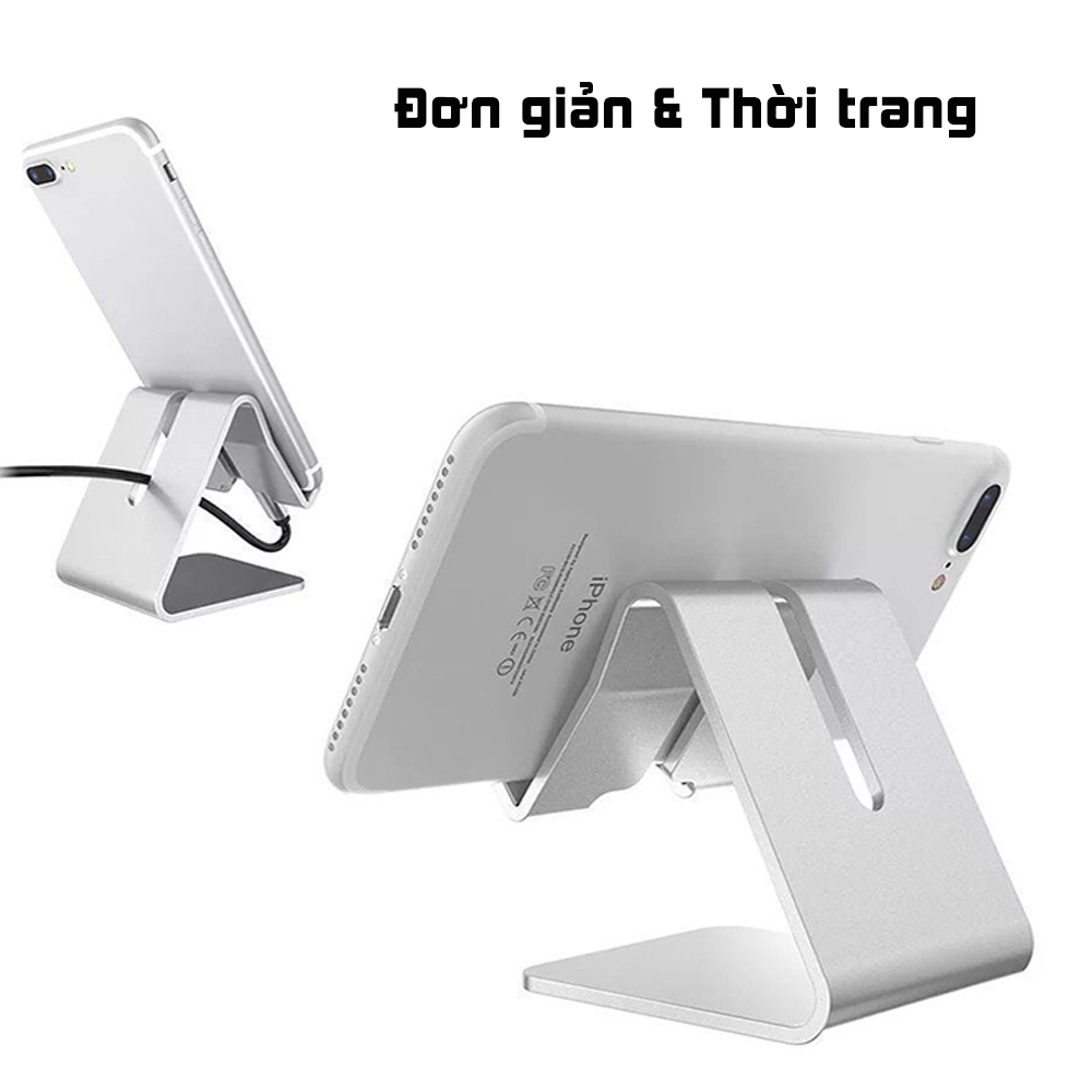 Giá Đỡ Điện Thoại Di Động Đế Gắn Điện Thoại Di Động Thời Thượng Để Bàn Làm Việc Bằng Hợp Kim Nhôm Bền Bỉ - Hàng Chính Hãng PKCB