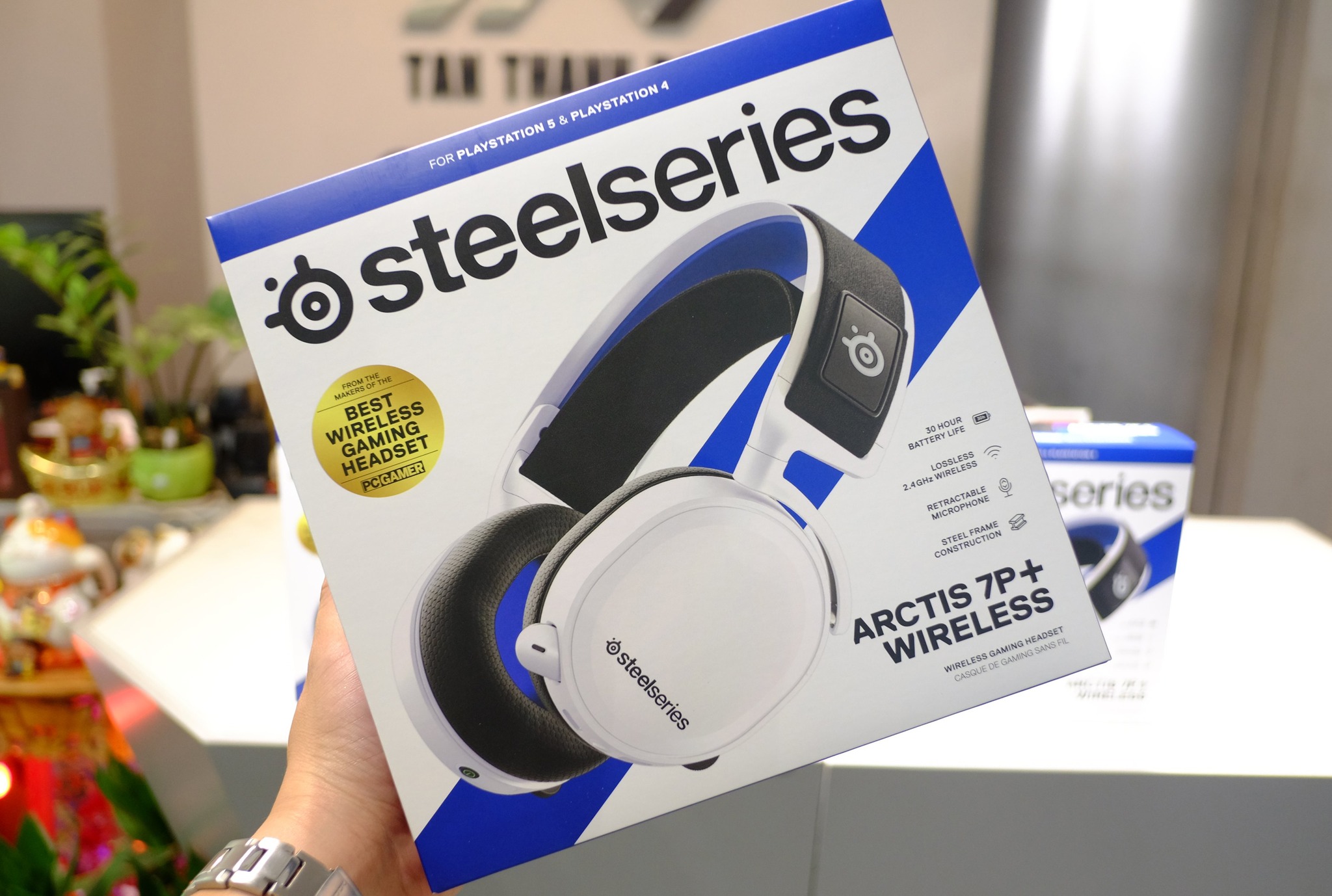 Tai nghe SteelSeries Arctis 7P+ for PS5 (White)_Hàng chính hãng