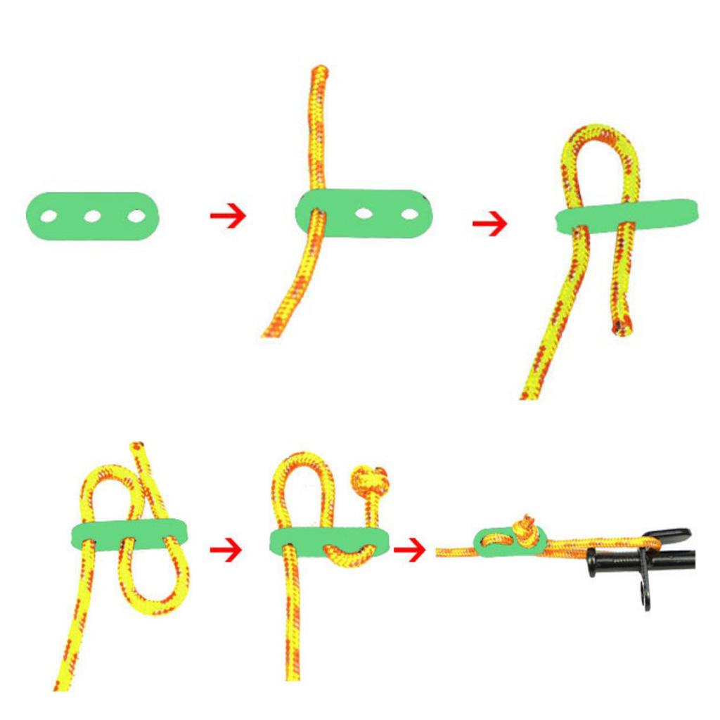 10 Chiếc Nhựa Ngoài Lều Guyline Á Quân Phản Quang 3 Lỗ Dây Dây Tightener Siết Bu Lông Phụ Kiện