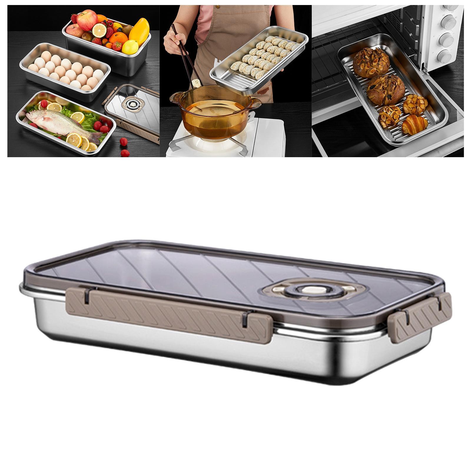 Stainless Steel Food Storage Box Food Bento Box for Storage Household Pantry