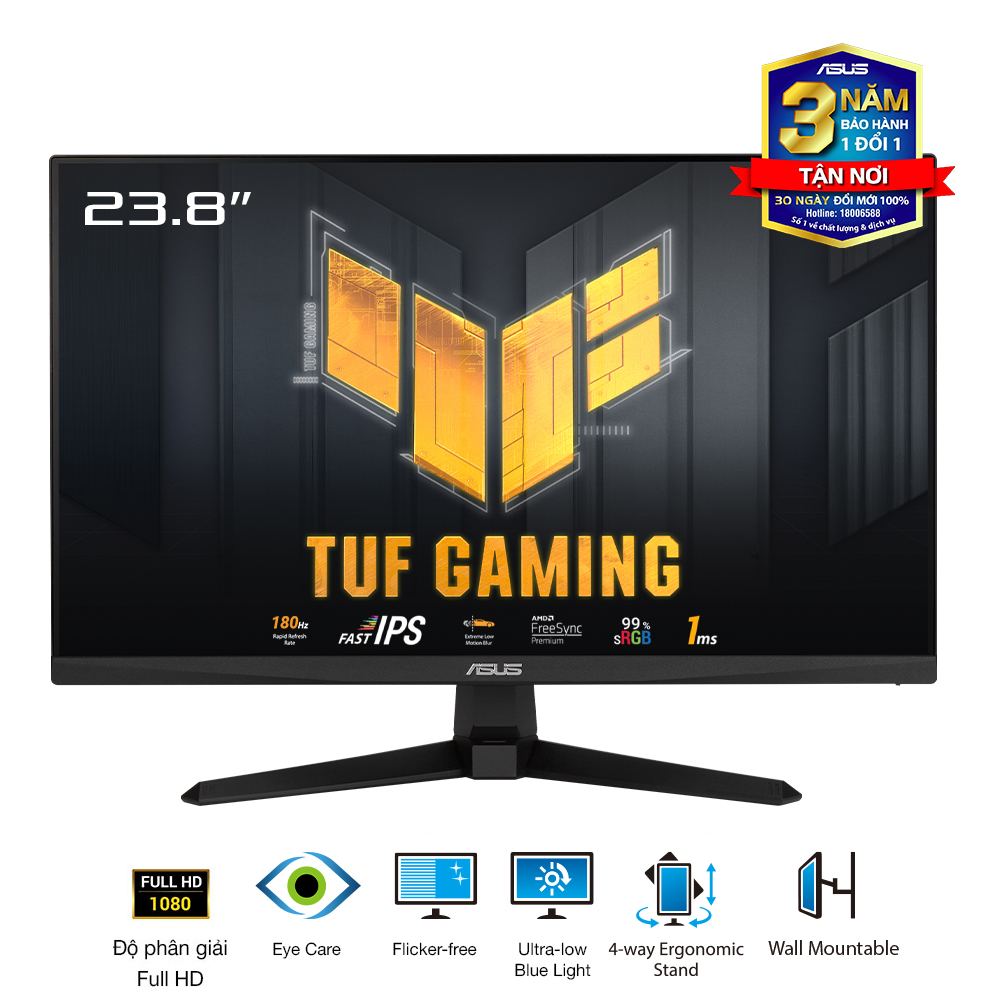 Màn hình Gaming Asus TUF VG249Q3A 24 inch Fast IPS 180Hz Gsync - Hàng Chính Hãng