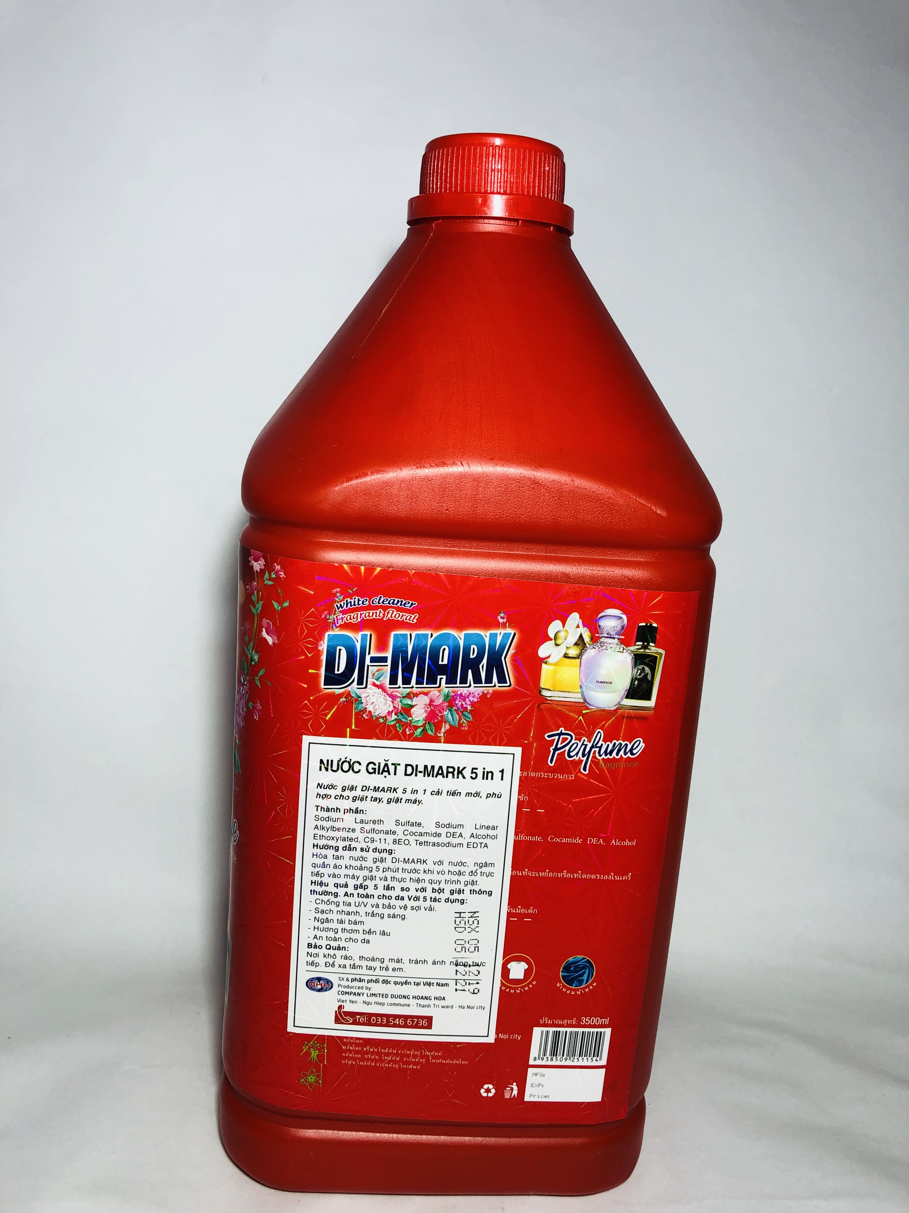 Nước Giặt Xả DI-MARK đỏ vuông 3.5l