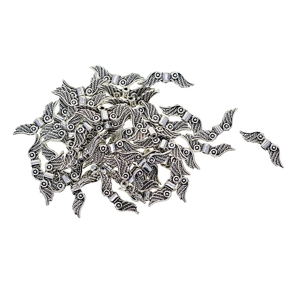 100 Pcs Angel Metal Beads Loose Spacer Beads Intermediate Beads Decorative Beads Craft Beads for Necklaces, Bracelets