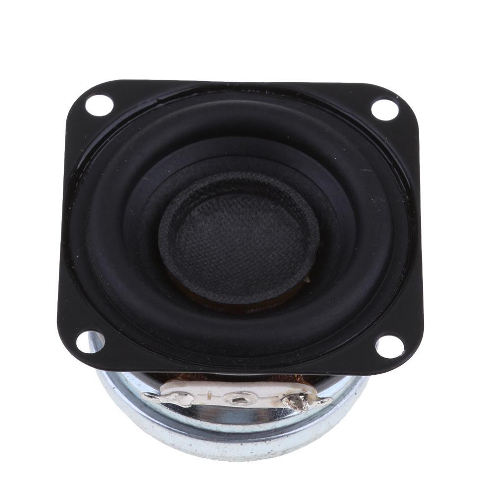Prettyia 2x 40mm 4Ohm 10W Full Range Speaker Square Loudspeakers 16 Coil