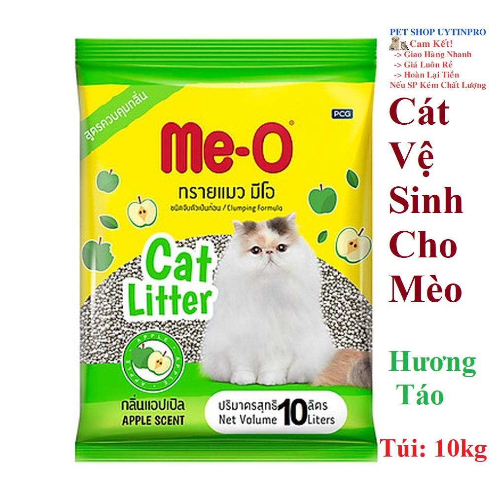 CÁT VỆ SINH CHO MÈO Me-o Hương Táo Túi 10kg Xuất xứ Thái Lan