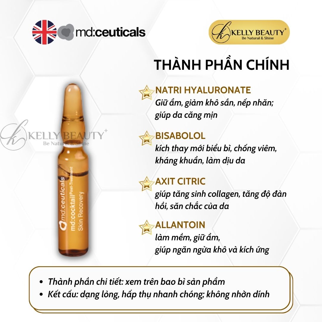 Tinh Chất Phục Hồi Da MD:Cocktail Skin Recovery - MD:Ceuticals | Kelly Beauty
