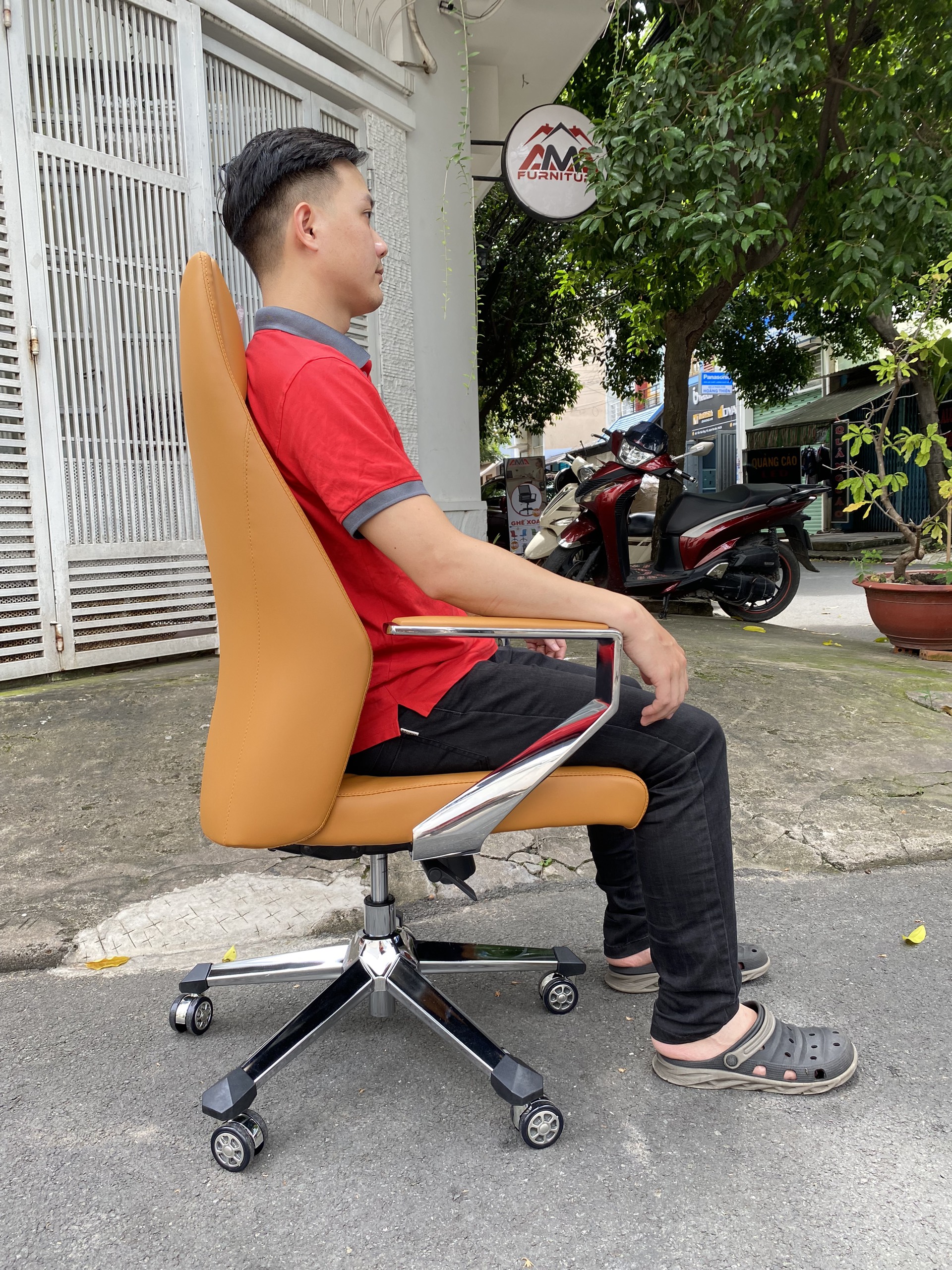 Ghế giám đốc ngả lưng thư giãn bọc Da AMA-GD35-U