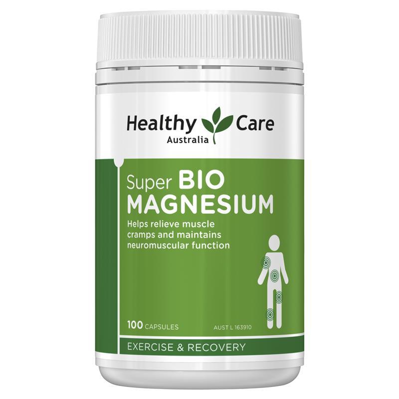 Viên nang bổ sung dinh dưỡng Healthy Care Super Bio Magnesium 100 Capsules