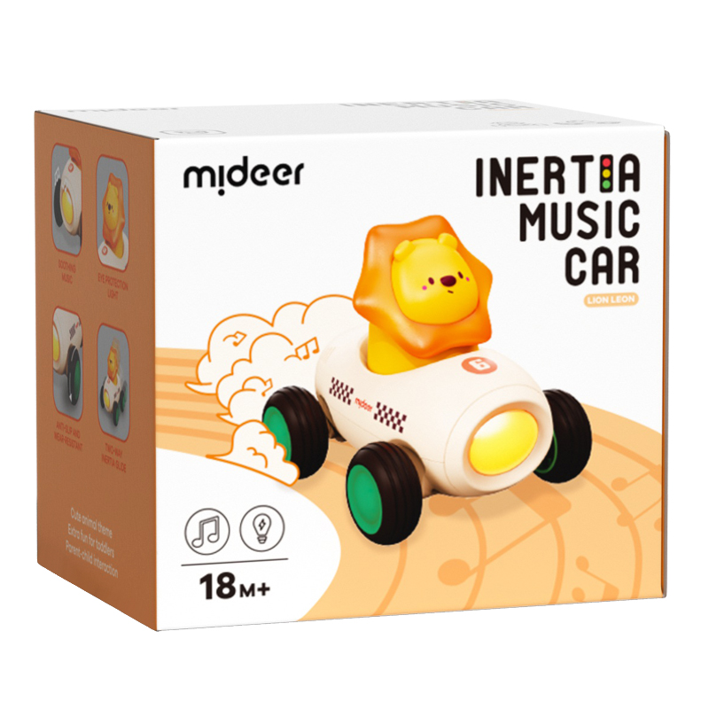 Đồ Chơi Xe Âm Nhạc  Mideer Inertia Music Car, đồ chơi giao dục cho bé 1,2,3,4,5 tuổi