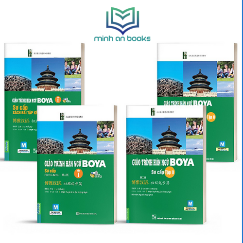 Combo Trọn Bộ 4 Cuốn Giáo Trình Hán Ngữ BOYA Sơ Cấp 1 + 2 – Giáo Trình + Sách Bài Tập Đáp Án - MinhAnBooks