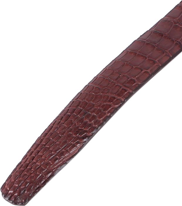 Thắt Lưng Nữ Da Cá Sấu Nguyên Con Bụng Huy Hoàng HT5217 - Nâu Đất