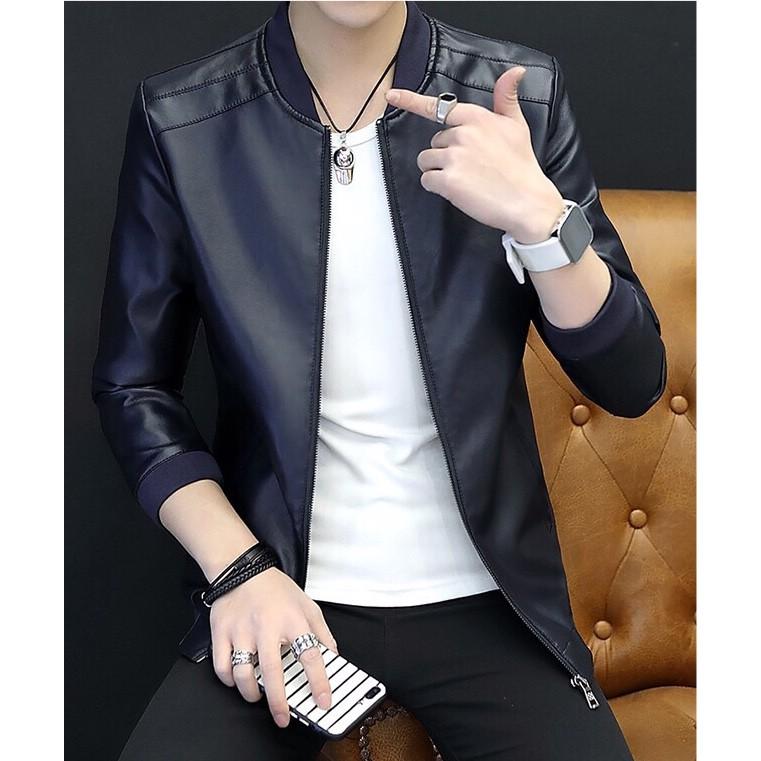 Áo khoác da nam bomber xịn xò